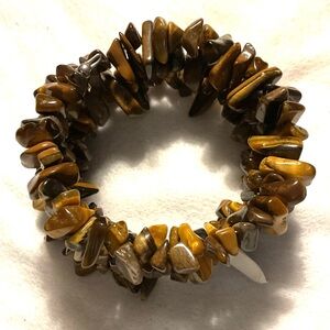 Golden Tiger Eye coil cuff bracelet